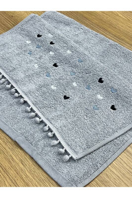 Ponponlu Kalp Nakışlı 6'lı 30x50 Mutfak Havlu Seti (ASORTİ) - 5