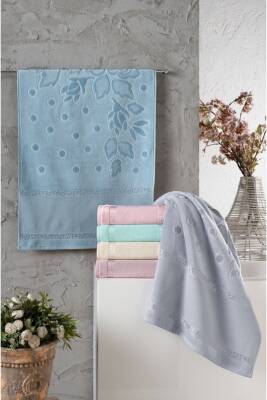 Soft Etamın Bordurlu Jakarlı Asorti Havlu 12'lı 50x90 Cm
