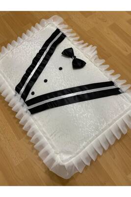 STD Damat Figürlü Bohça 60x40 Söz Nişan Hurcu Çeyizlik Klasik (Ekru)