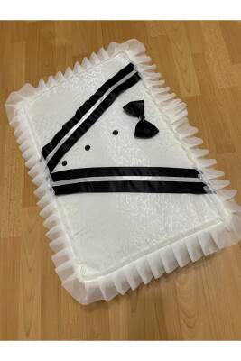 STD Damat Figürlü Bohça 60x40 Söz Nişan Hurcu Çeyizlik Klasik (Ekru) - 2