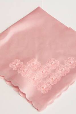 STD Incili Oya Işlemeli Bohça Pudra Klasik (Pembe)