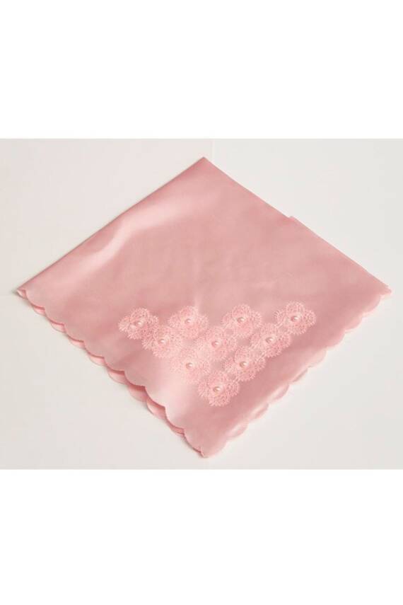 STD Incili Oya Işlemeli Bohça Pudra Klasik (Pembe) - 2